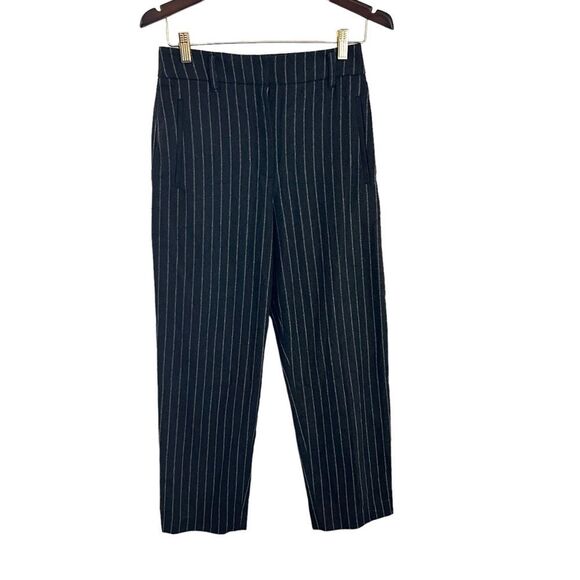 Aritzia Wilfred Pinstripe Wool Cashmhere Blend Straight Leg Pants - Picture 2 of 10